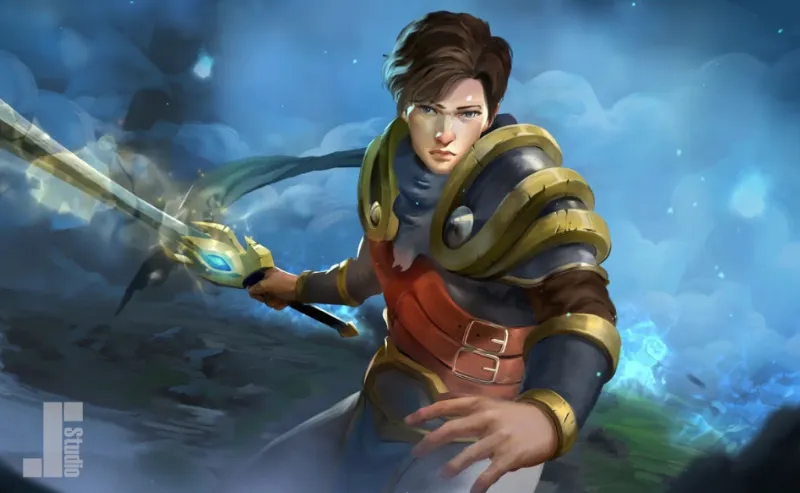 Garen đang sử dụng kỹ năng Công Lý Demacia trong game