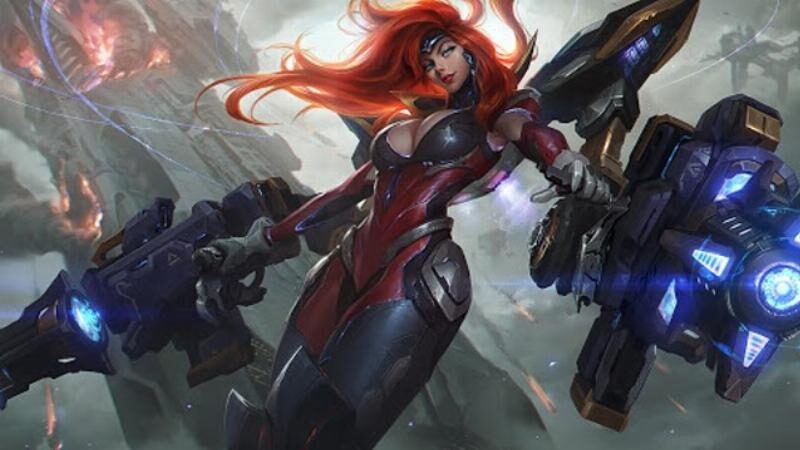 Miss Fortune sử dụng chiêu cuối trong một giao tranh tại Tốc Chiến